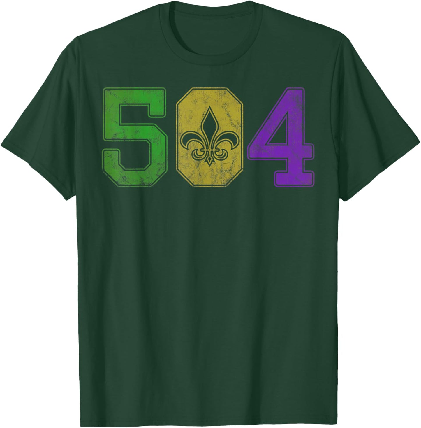 Mardi Gras 504 Nola New Orleans Louisiana LA T-Shirt - T-Shirt | Forest