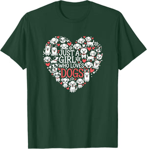 Cute Dog Lover Cute Puppy Girl Design T-Shirt - T-Shirt | Forest