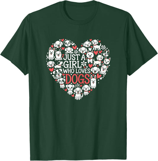 Cute Dog Lover Cute Puppy Girl Design T-Shirt - T-Shirt | Forest