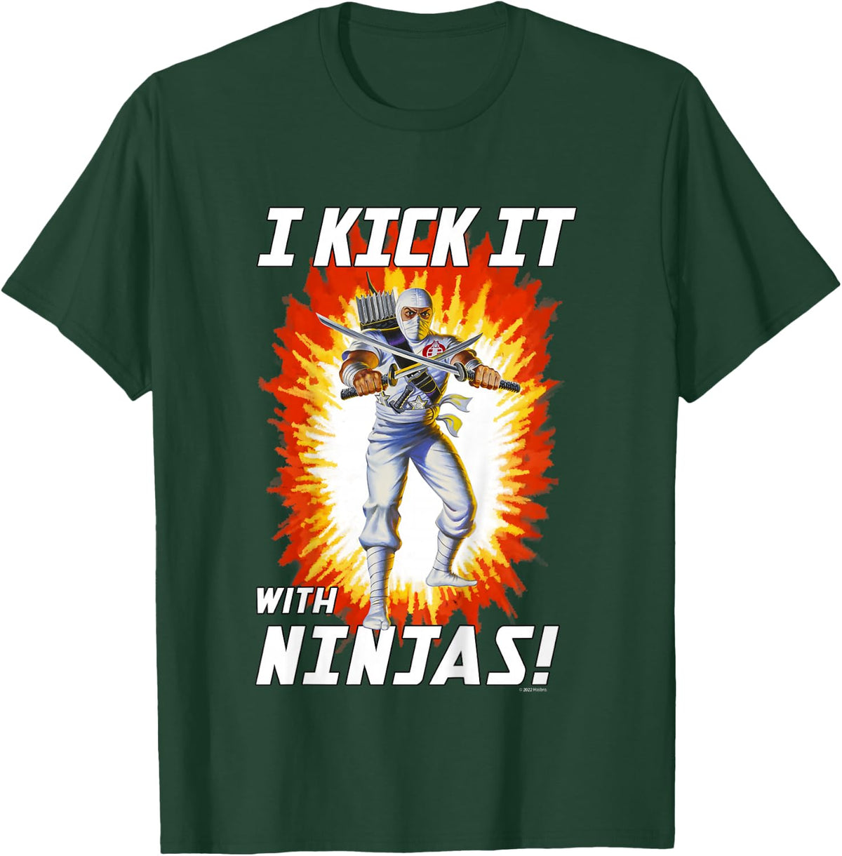 Kids G.I. Joe I Kick It With Ninjas Storm Shadow Action Poster T-Shirt - T-Shirt | Forest