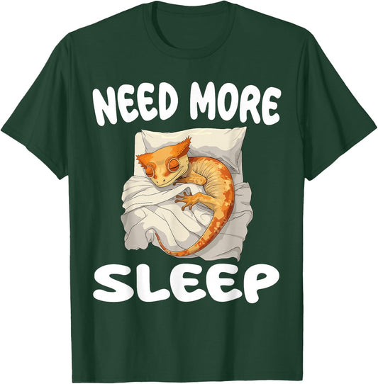 Cute Crested Gecko Need More Sleep Pajamas Nightgown T-Shirt - T-Shirt | Forest