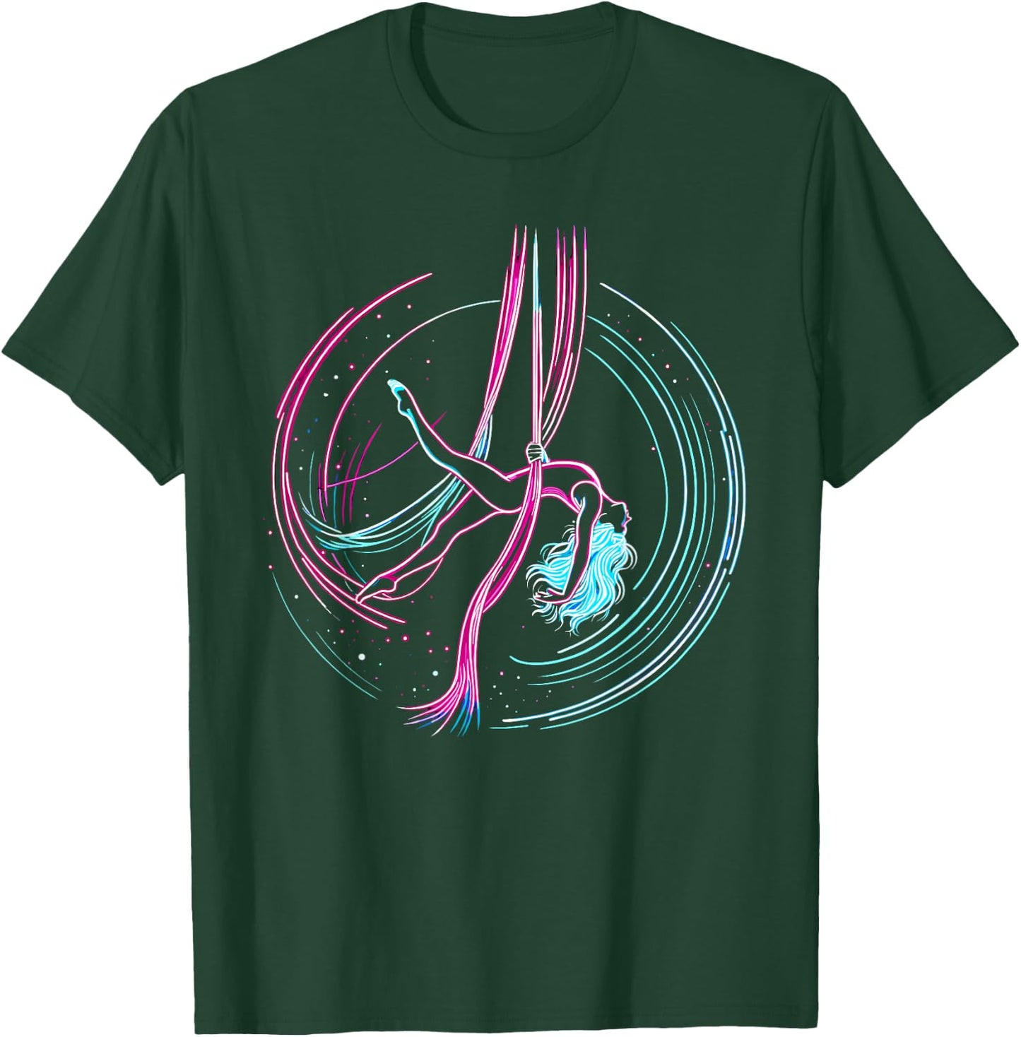 Aerial Yoga Gift An Aerialist -Adult Yoga Black Short Sleeve Small T-Shirt - T-Shirt | Forest