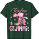 Rodeo Glamma Pink Boots Coquette CowGirl Birthday Party T-Shirt - T-Shirt | Forest