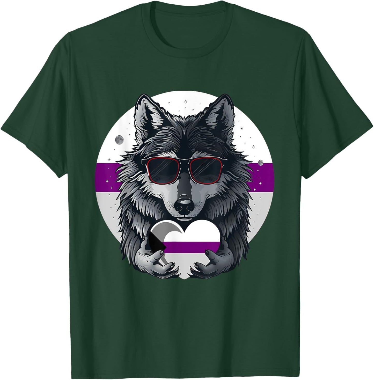 Demisexual Pride Flag Wolf Demisexuality Demisexual Flag T-Shirt - T-Shirt | Forest