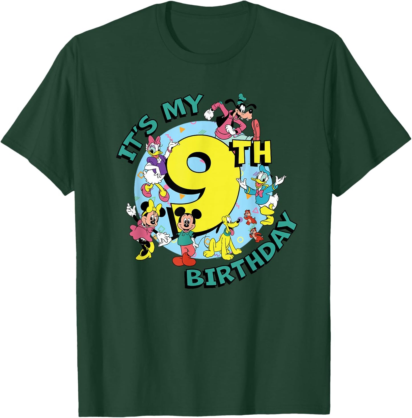 Disney Mickey and Friends It's My Ninth 9th Birthday T-Shirt - T-Shirt | Forest