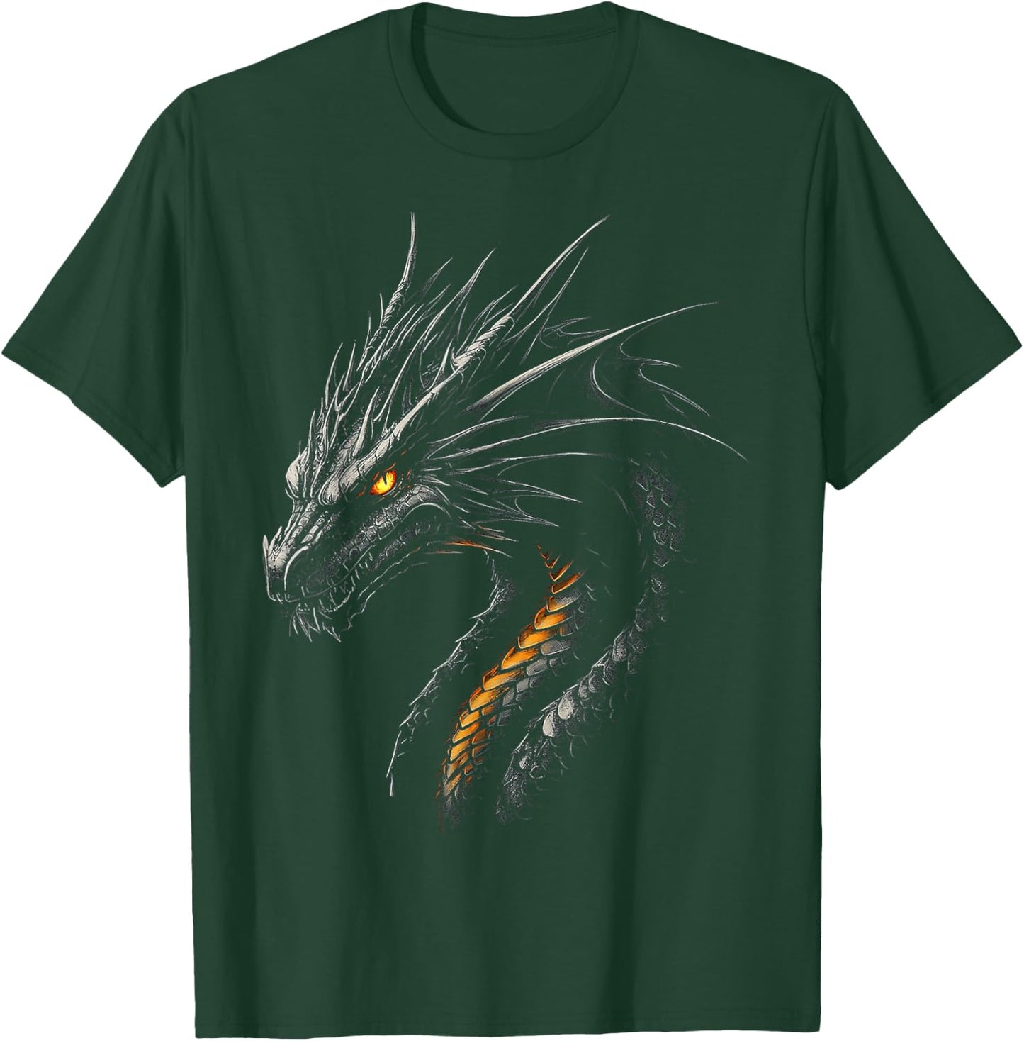 Black Dragon Motif Mythical Art Black Dragon T-Shirt - T-Shirt | Forest