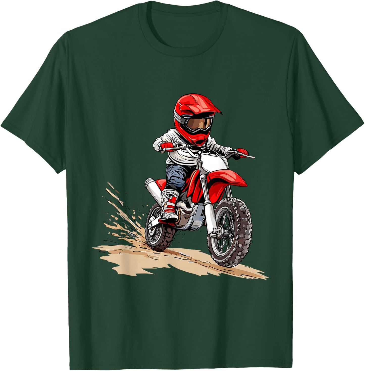 Kids Dirt Bike T-Shirt - T-Shirt | Forest