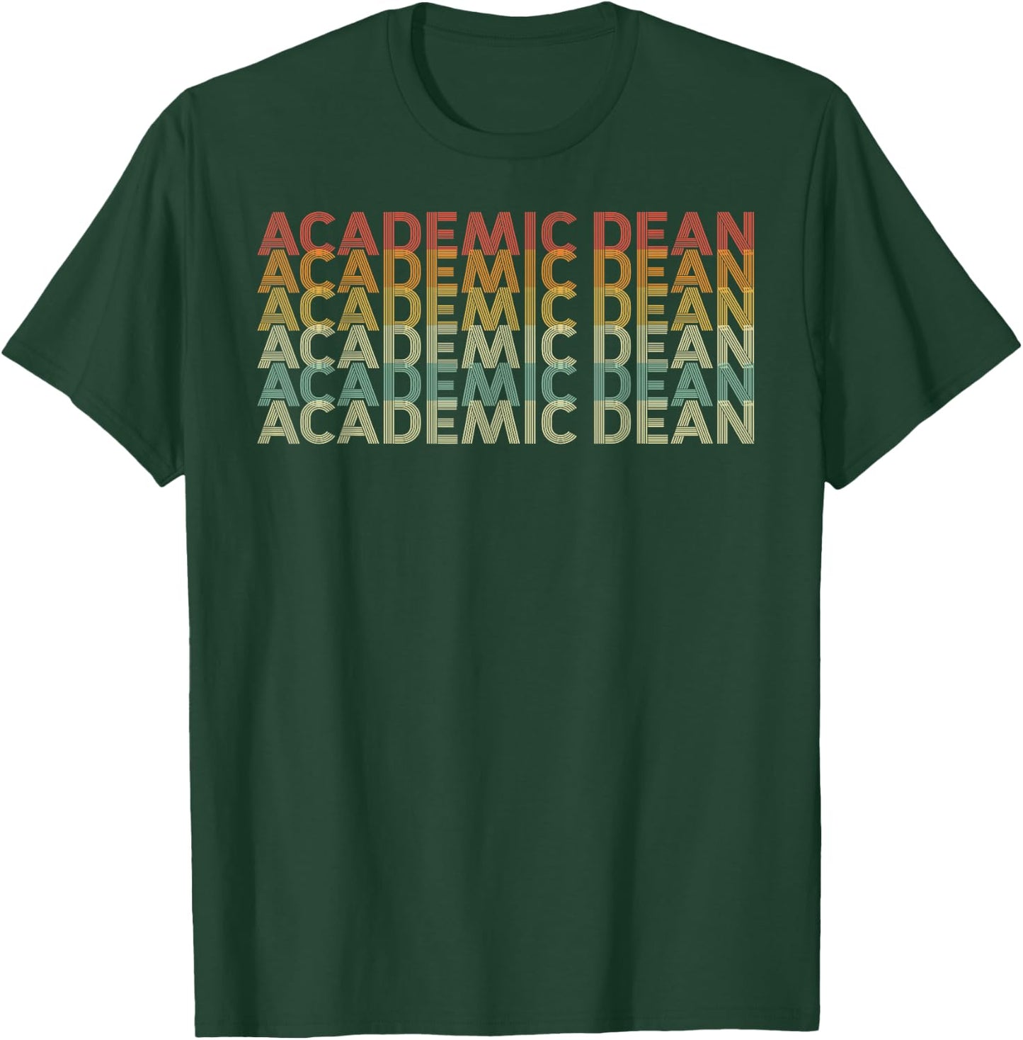 Retro 70s Academic Dean Job Title T-Shirt - T-Shirt | Forest