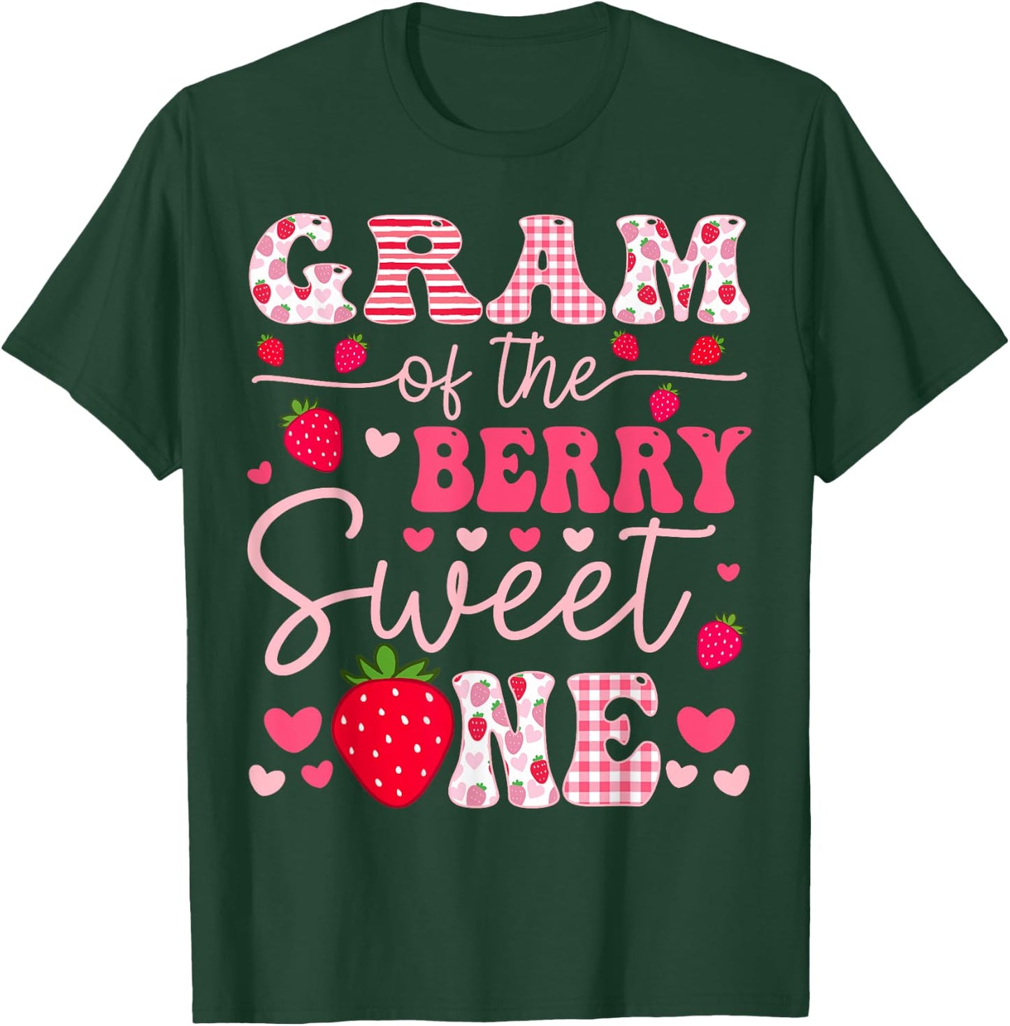 Gram Of The Berry Sweet One Strawberry Groovy T-Shirt - T-Shirt | Forest