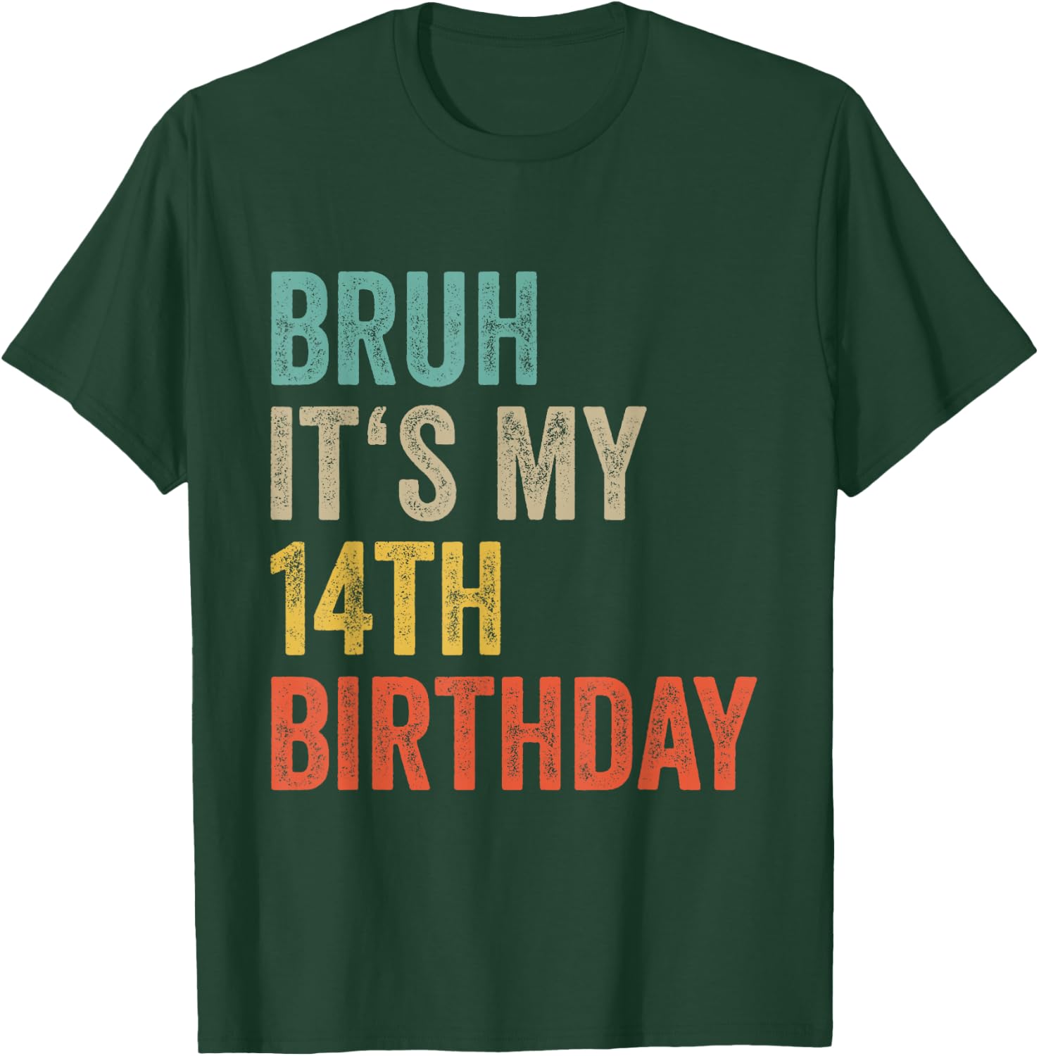 14th Birthday Girl Teenager Boys Birthday T-Shirt - T-Shirt | Forest