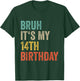 14th Birthday Girl Teenager Boys Birthday T-Shirt - T-Shirt | Forest