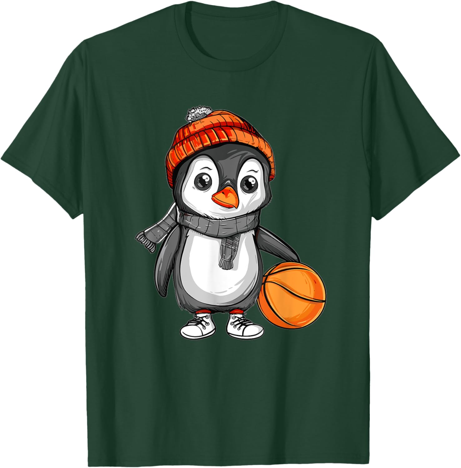 Cute Basketball Penguin T-Shirt - T-Shirt | Forest