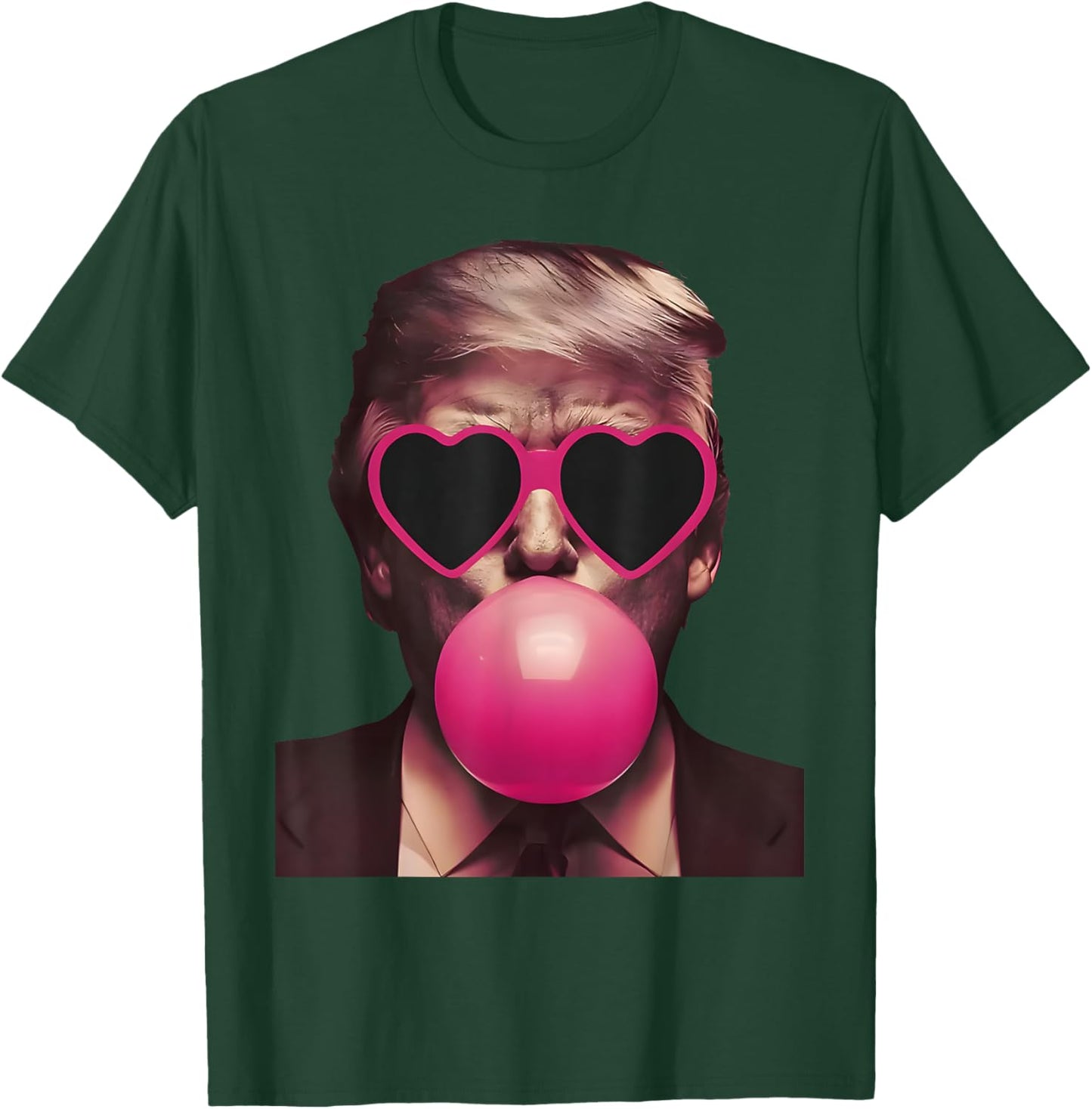 Funny Trump Pink Sunglasses Blowing Bubble Donald Trump 2024 T-Shirt - T-Shirt | Forest