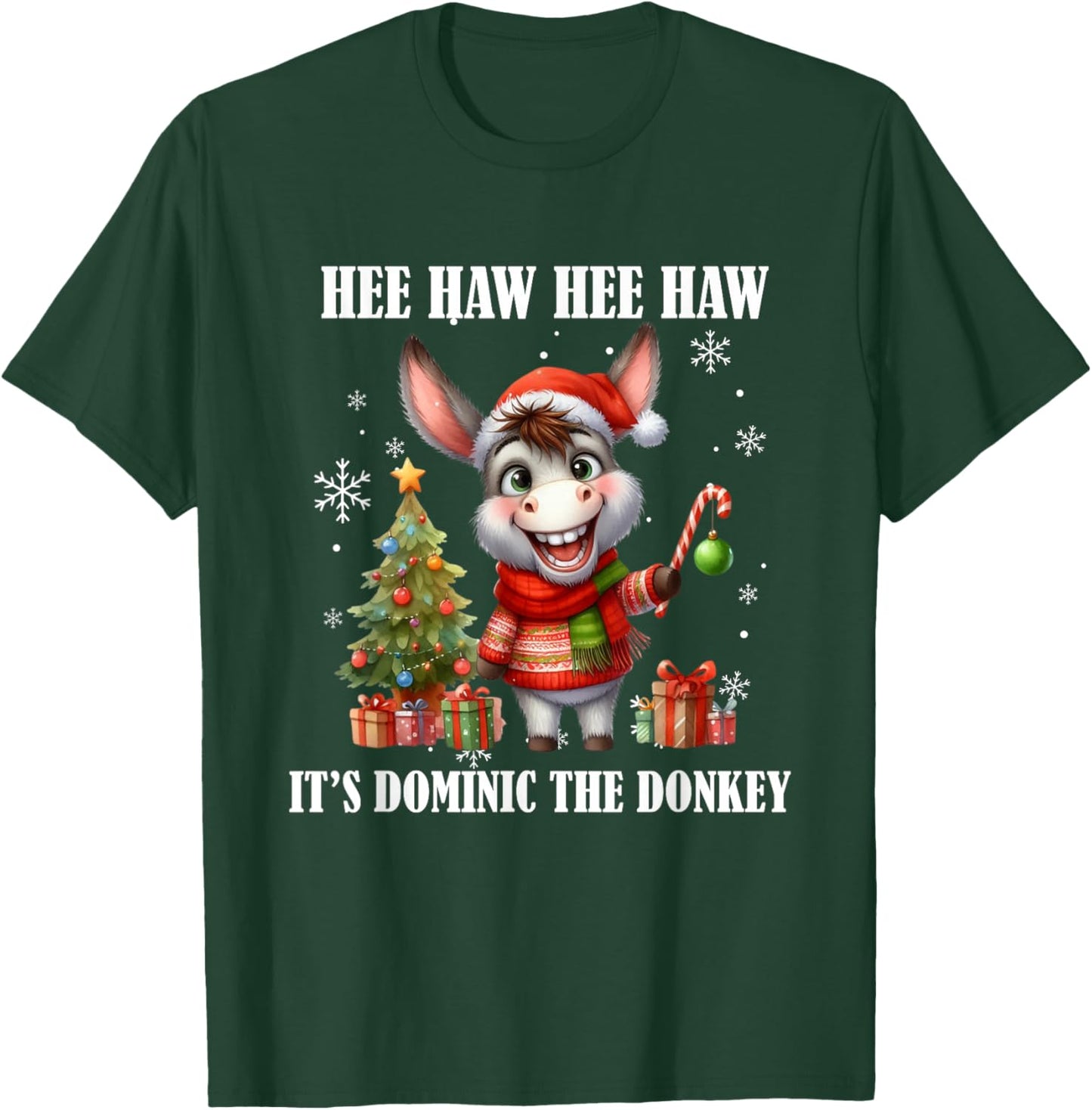 Fun Ugly Christmas Traditions Celebration Funny Christmas Italian Christmas Donkey Dominic The Donkey T-Shirt - T-Shirt | Forest