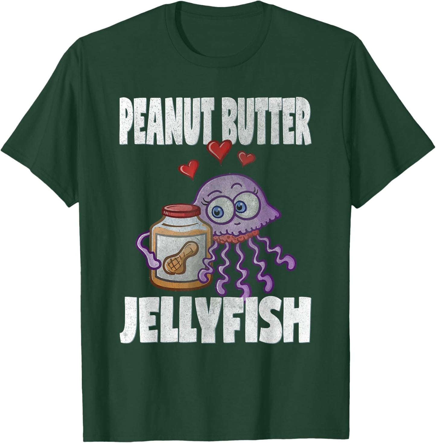 Cute Valentines Day T Shirts Kids Peanut Butter & Jellyfish T-Shirt - T-Shirt | Forest