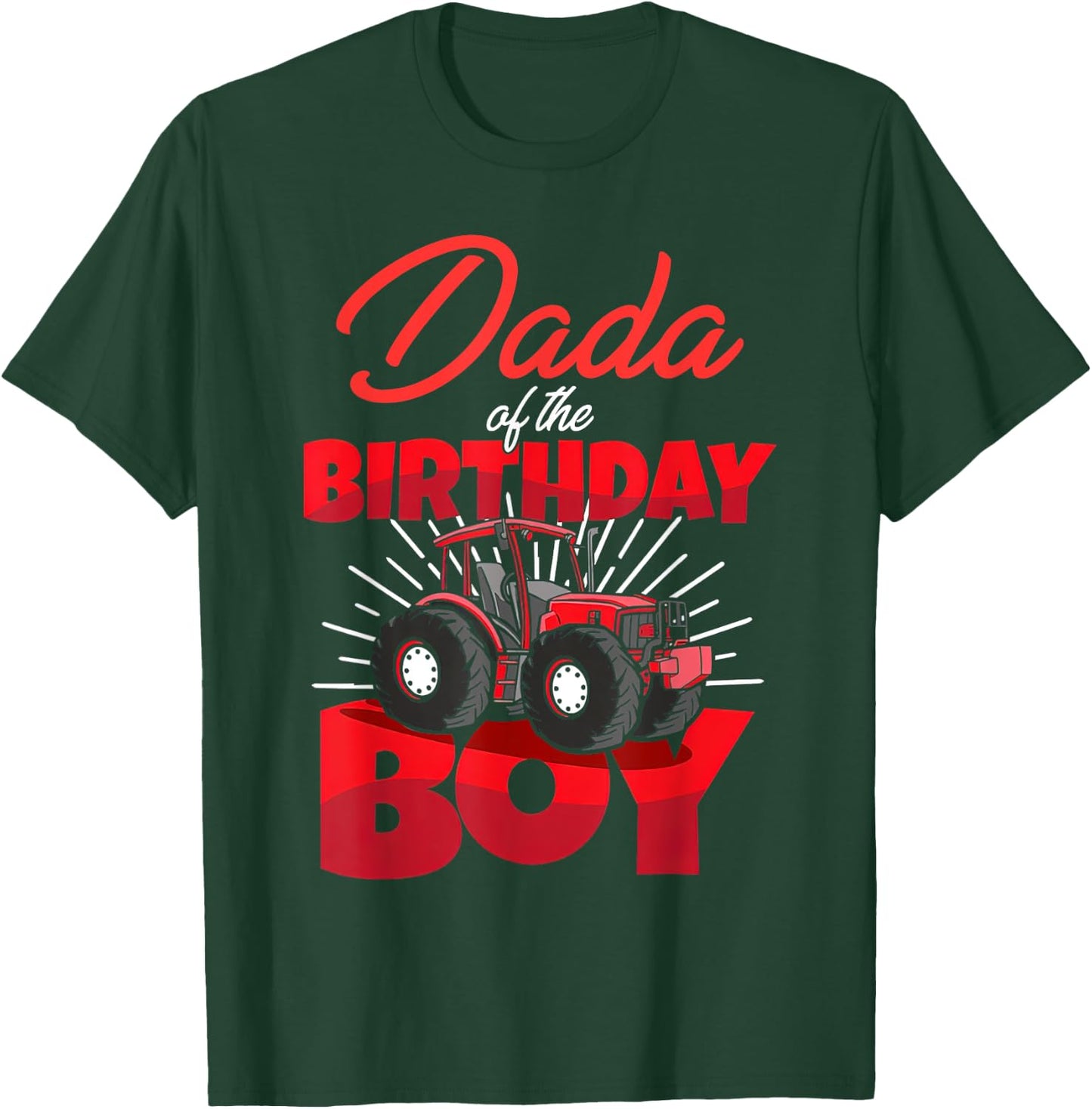 Dada Of The Birthday Boy Tractor Farm Family Bday Party T-Shirt - T-Shirt | Forest