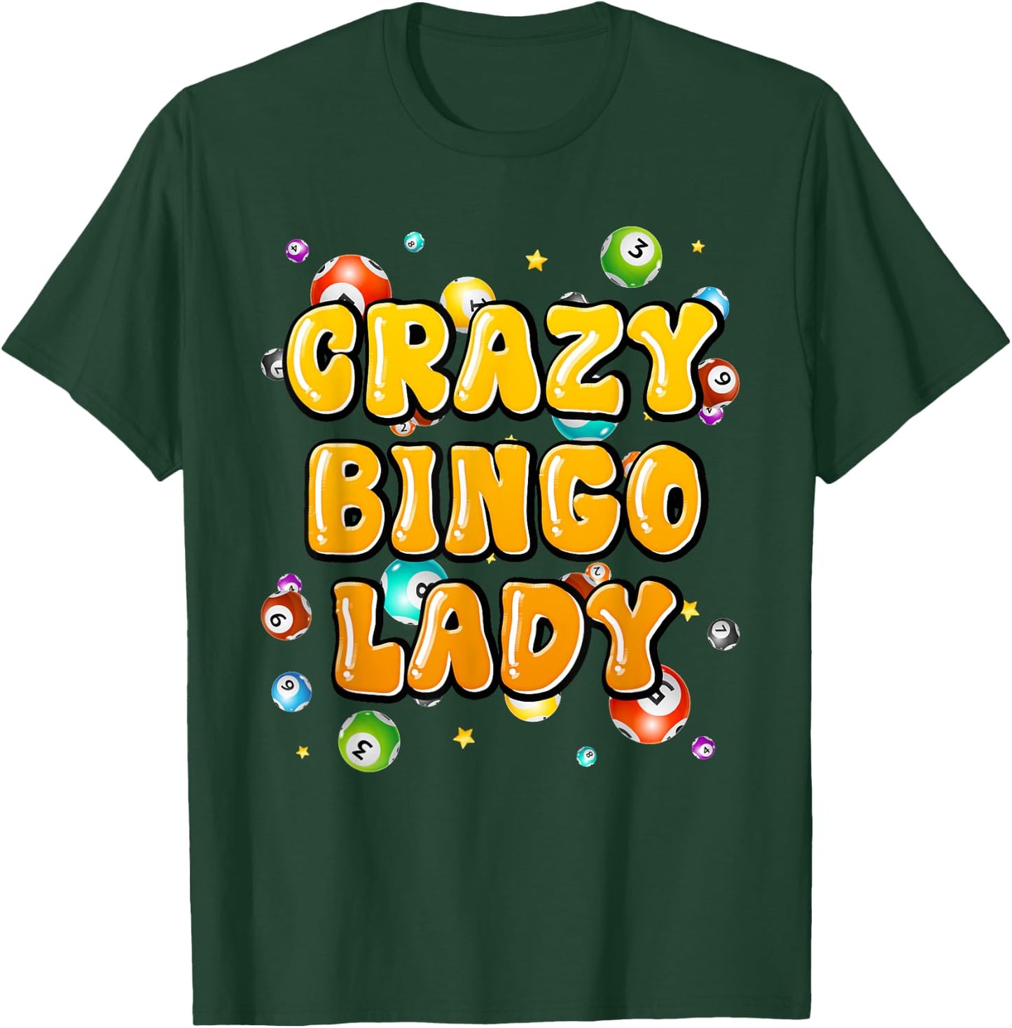 Bingo Player CRAZY BINGO LADY Funny Bingo Women T-Shirt - T-Shirt | Forest