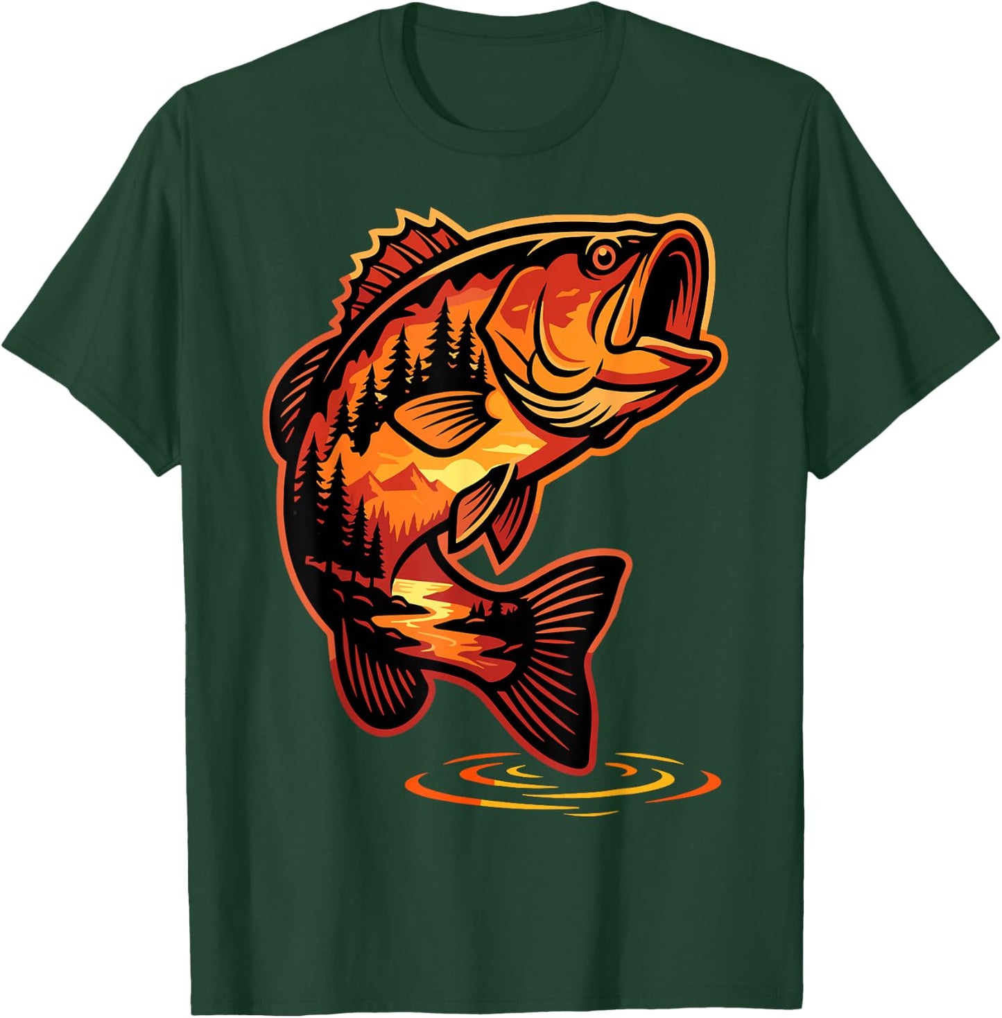 Retro Fish Nature Wildlife T-Shirt - T-Shirt | Forest