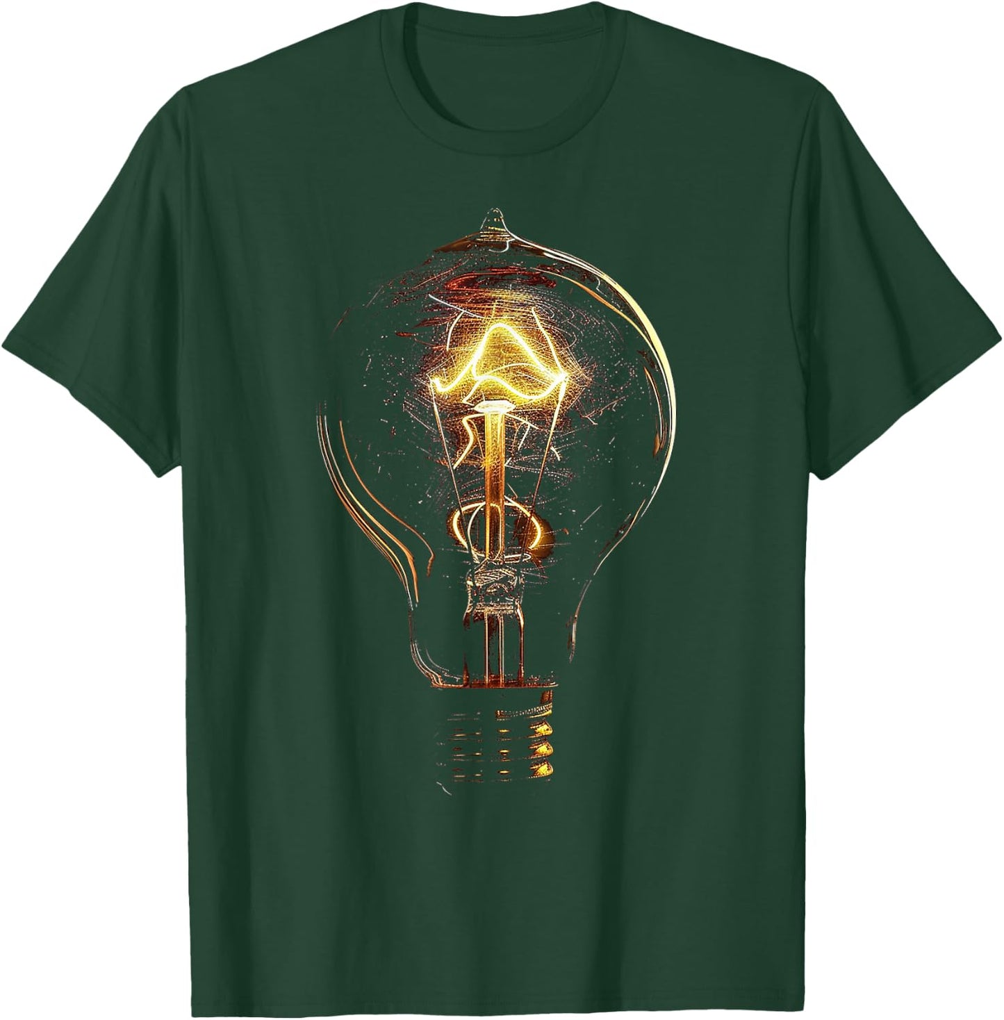 Light Bulb Motif Art Art Light Bulb T-Shirt - T-Shirt | Forest