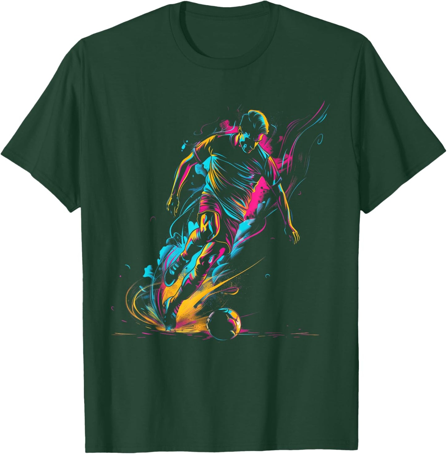 Soccer Player Sports T-Shirt - T-Shirt | Forest
