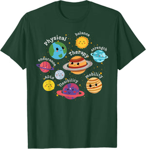 Funny Physical Therapy DPT Space Physical Therapist Rehab T-Shirt - T-Shirt | Forest