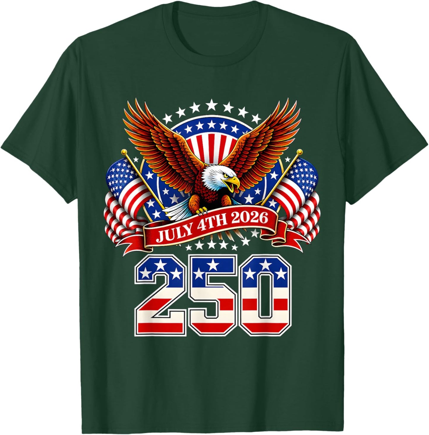 250 Anniversary USA Men Women 250 Years 250th Anniversary T-Shirt - T-Shirt | Forest