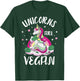 Kawaii Unicorns Are Vegan Vegetarian Design & Women T-Shirt - T-Shirt | Forest