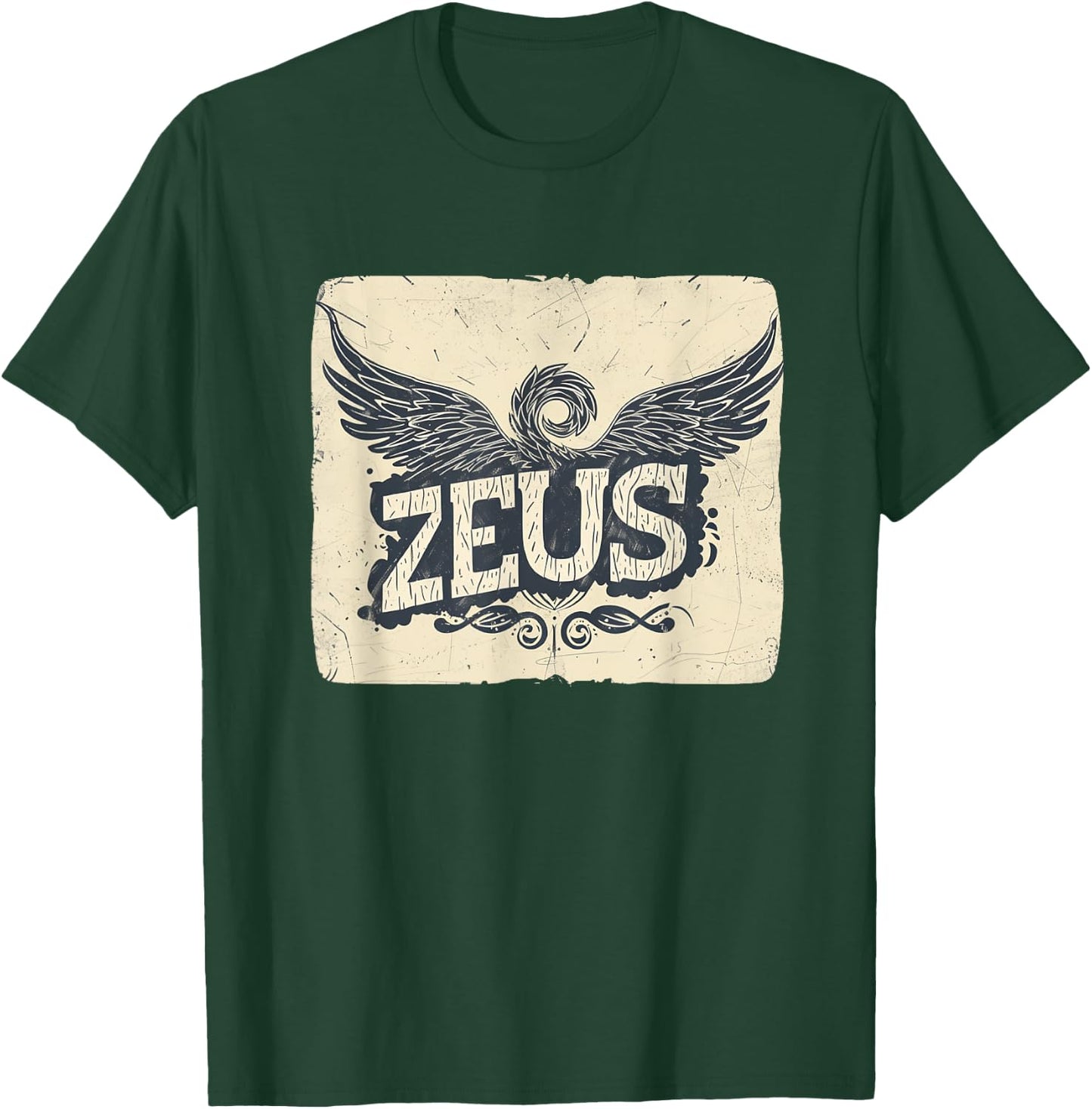Epic Zeus Graphic for a Bold and Mighty Look T-Shirt - T-Shirt | Forest