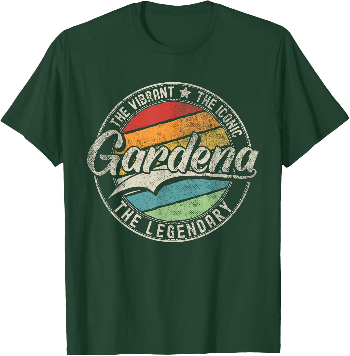 Gardena CA | California | Vintage Distressed T-Shirt - T-Shirt | Forest