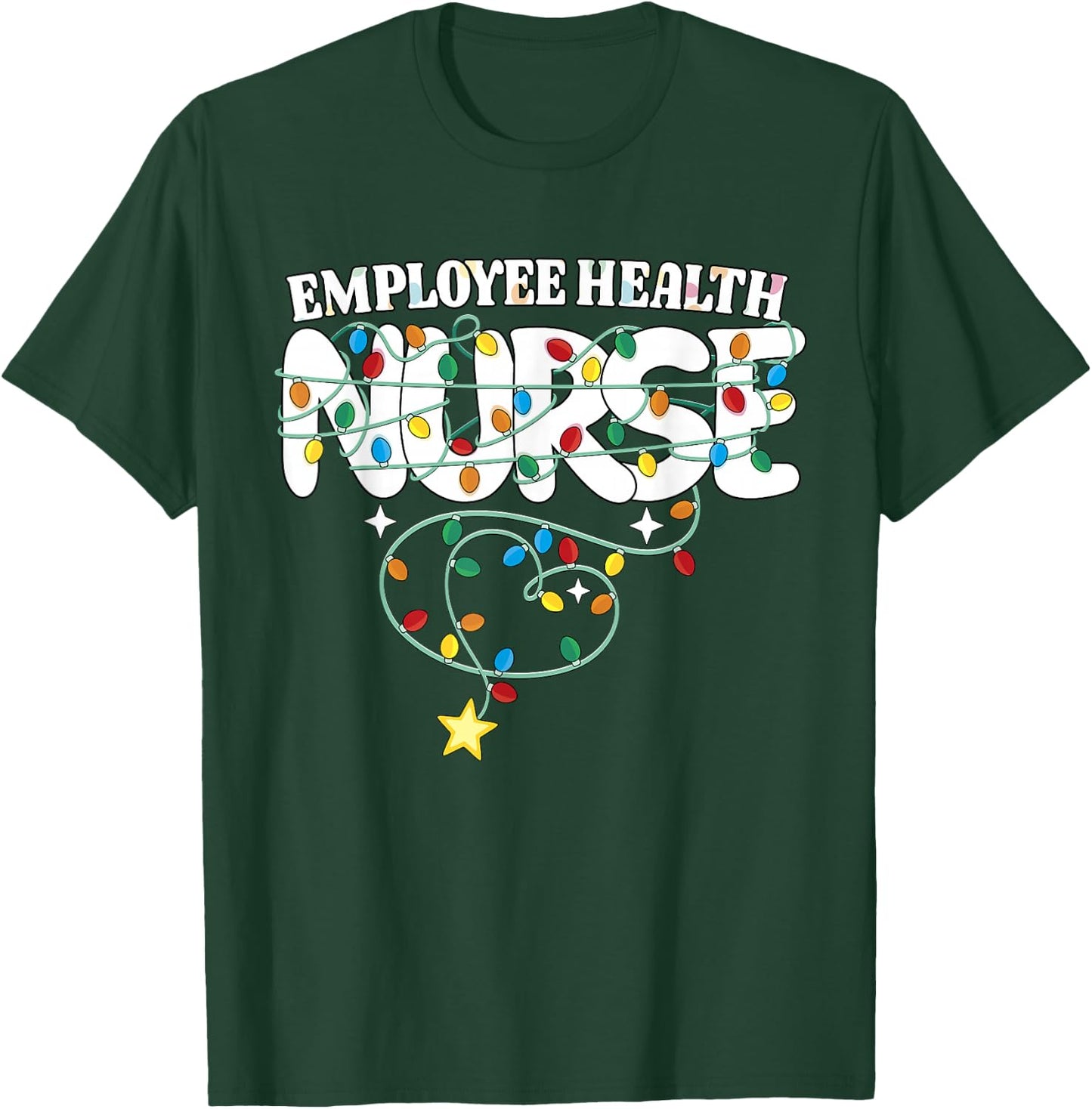 Employee Health Nurse Christmas Occupational Health RN Squad T-Shirt - T-Shirt | Forest
