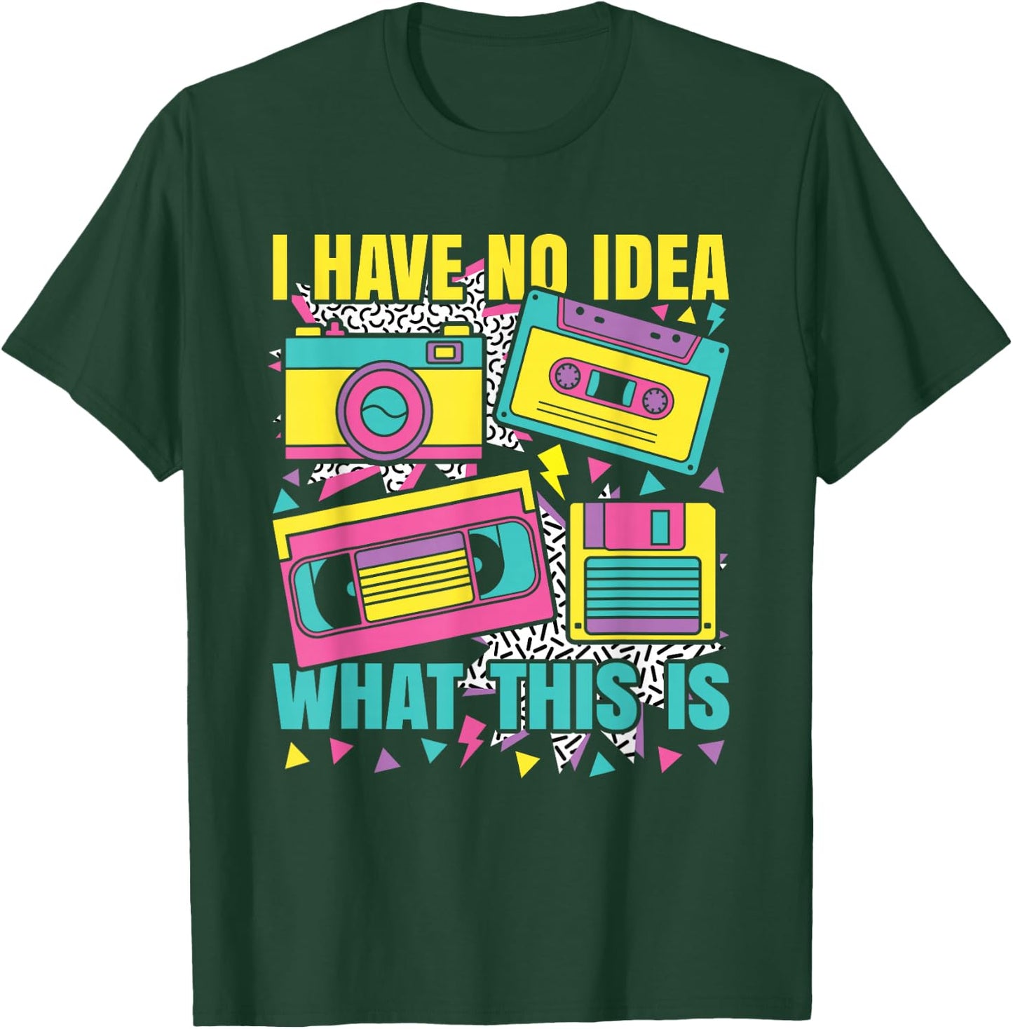 I Have No Idea What This is 80s 90s Outfit Boys Girls Kids T-Shirt - T-Shirt | Forest