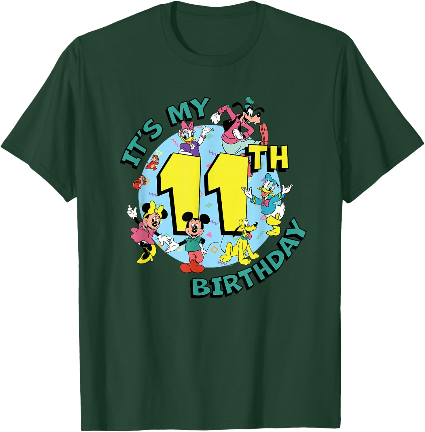 Disney Mickey and Friends It's My Eleventh 11th Birthday T-Shirt - T-Shirt | Forest