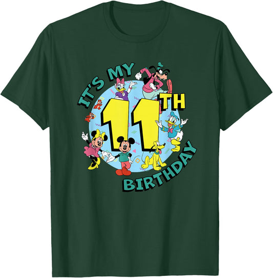 Disney Mickey and Friends It's My Eleventh 11th Birthday T-Shirt - T-Shirt | Forest