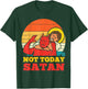 Vintage Jesus Shirt NOT TODAY SATAN Jesus vs Satan T-Shirt - T-Shirt | Forest
