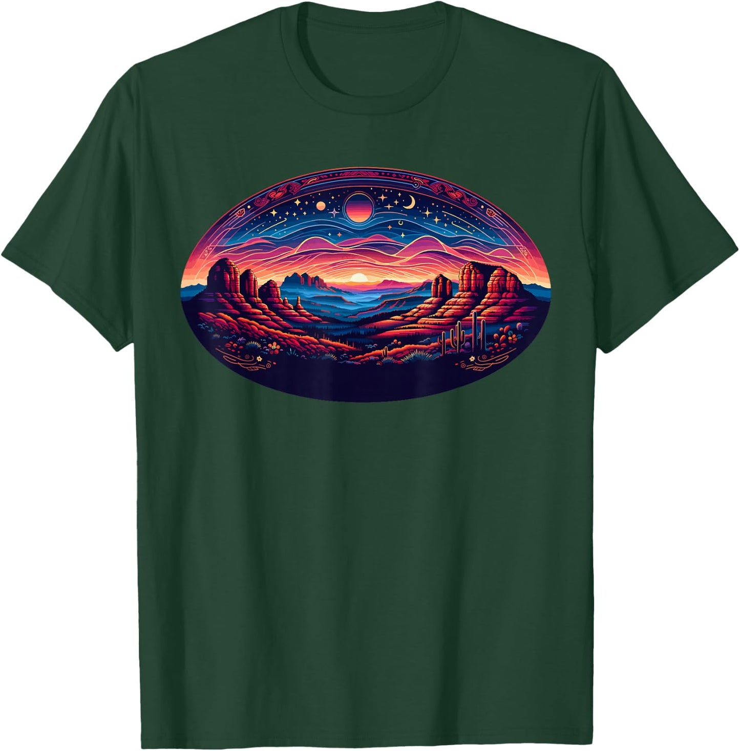 Sedona Arizona Nature Hiking Outdoor Mountain Retro Vintage T-Shirt - T-Shirt | Forest