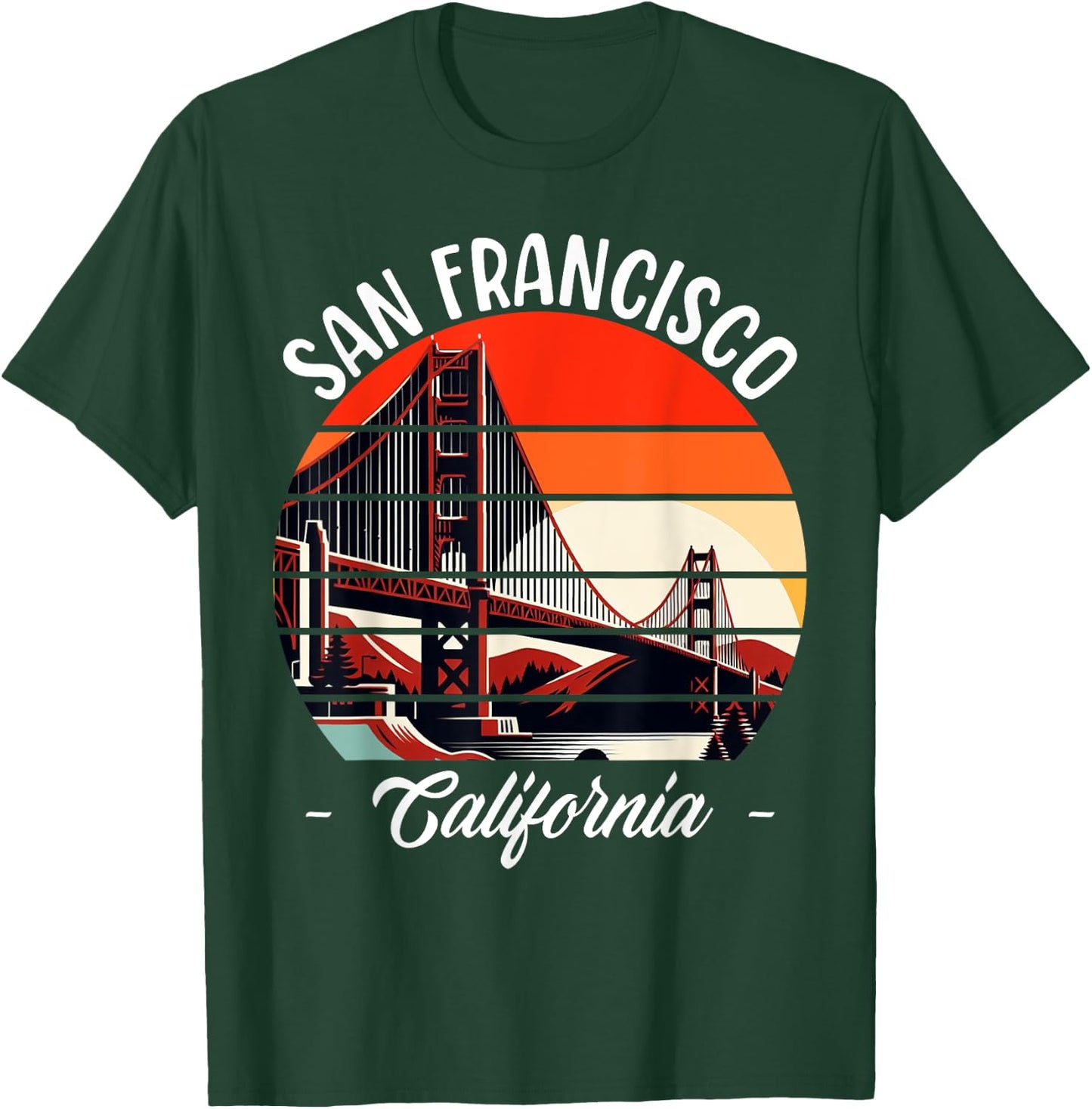 Golden Gate Bridge San Francisco California USA Golden Gate T-Shirt - T-Shirt | Forest