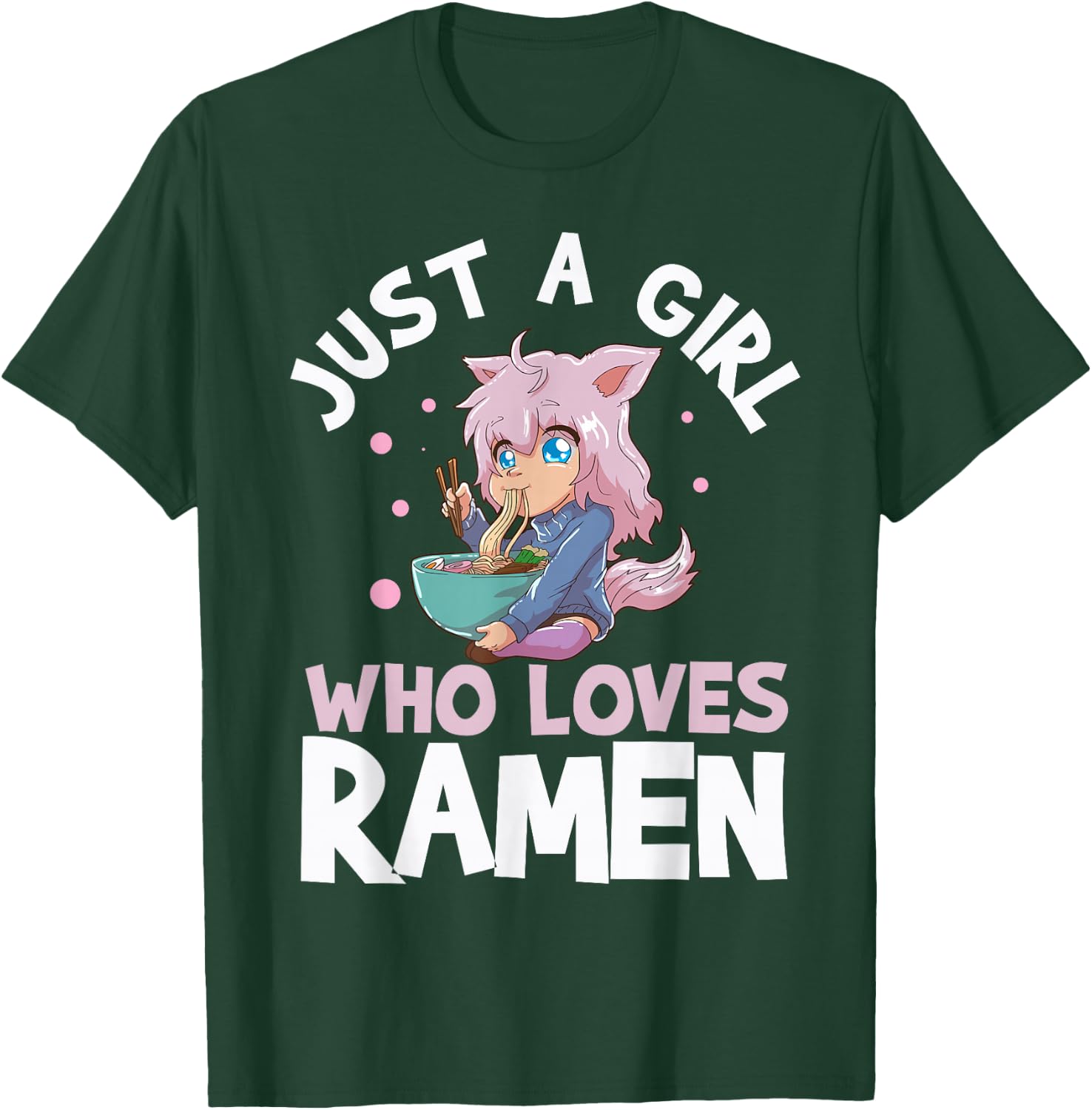 Just A Girl Who Loves Ramen Short Sleeve T-Shirt - T-Shirt | Forest