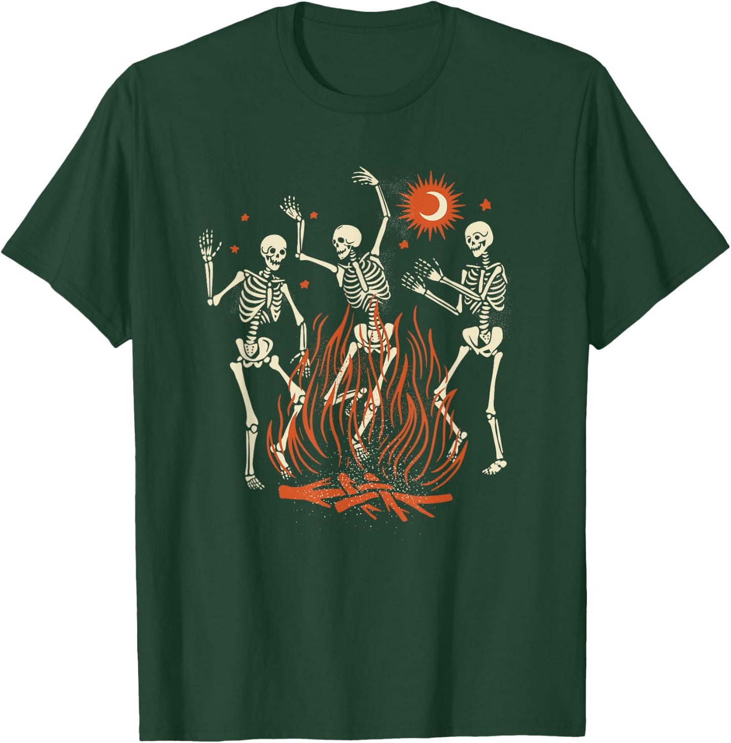 Mystical Halloween Dancing Skeletons T-Shirt - T-Shirt | Forest