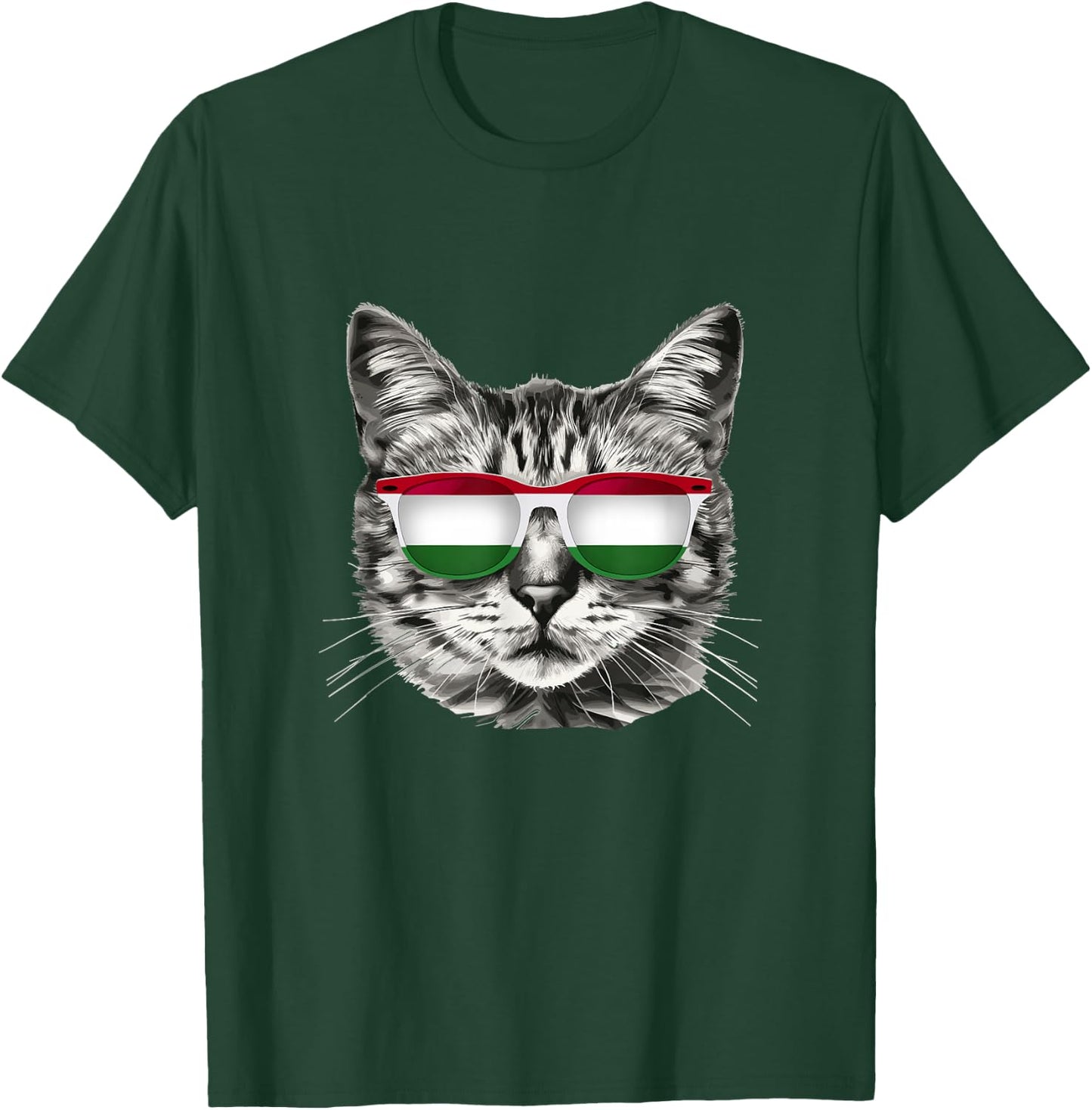 Hungarian Flag Cat Owner Souvenirs Products Kitten Hungary T-Shirt - T-Shirt | Forest