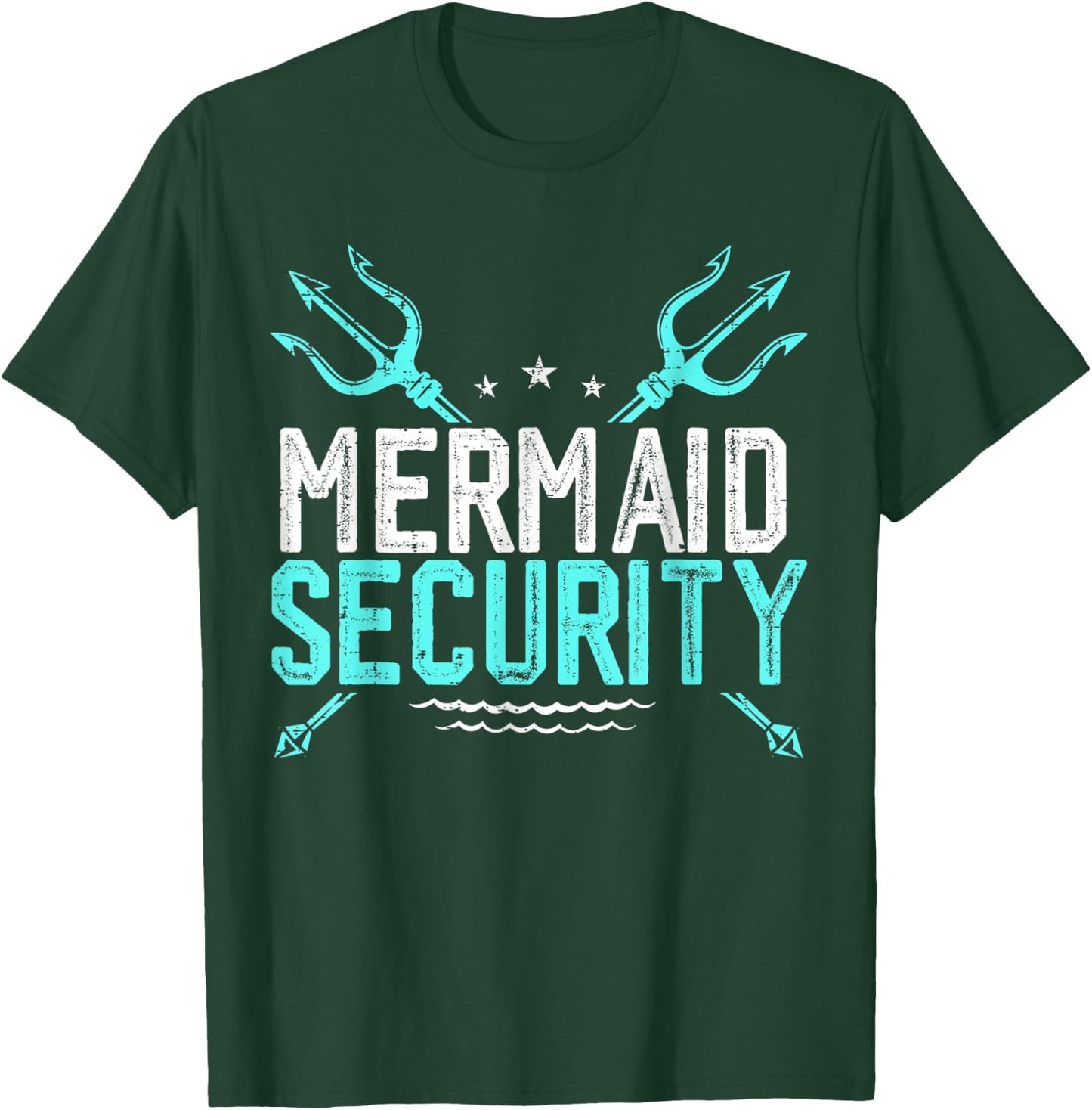 Mermaid Security Shirt Mermaid Dad Birthday Merdad T-Shirt - T-Shirt | Forest