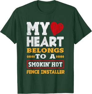 Funny Fencing Specialist Saying Fence Installer T-Shirt - T-Shirt | Forest