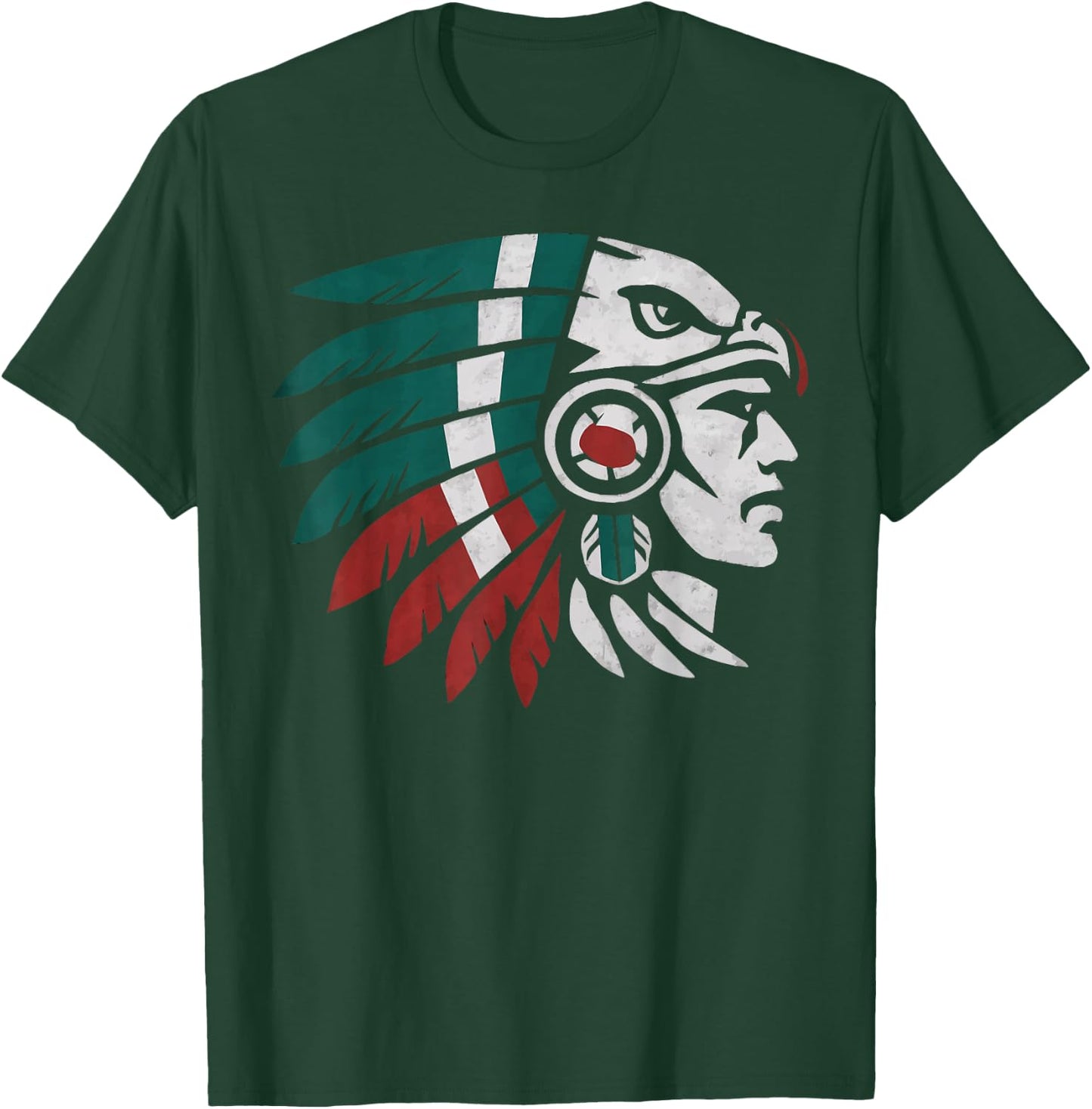 Aztec Warrior Mayan Indigenous Mexican Aztec Jaguar T-Shirt - T-Shirt | Forest