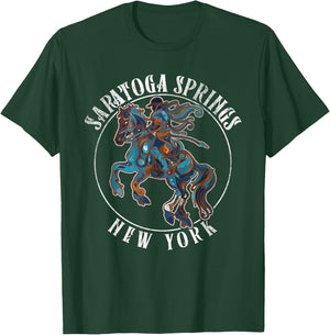 Saratoga Spring New York NY | Horse Race T-Shirt - T-Shirt | Forest