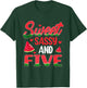 Sweet Sassy and Five Watermelon Theme 5th Bday Party T-Shirt - T-Shirt | Forest