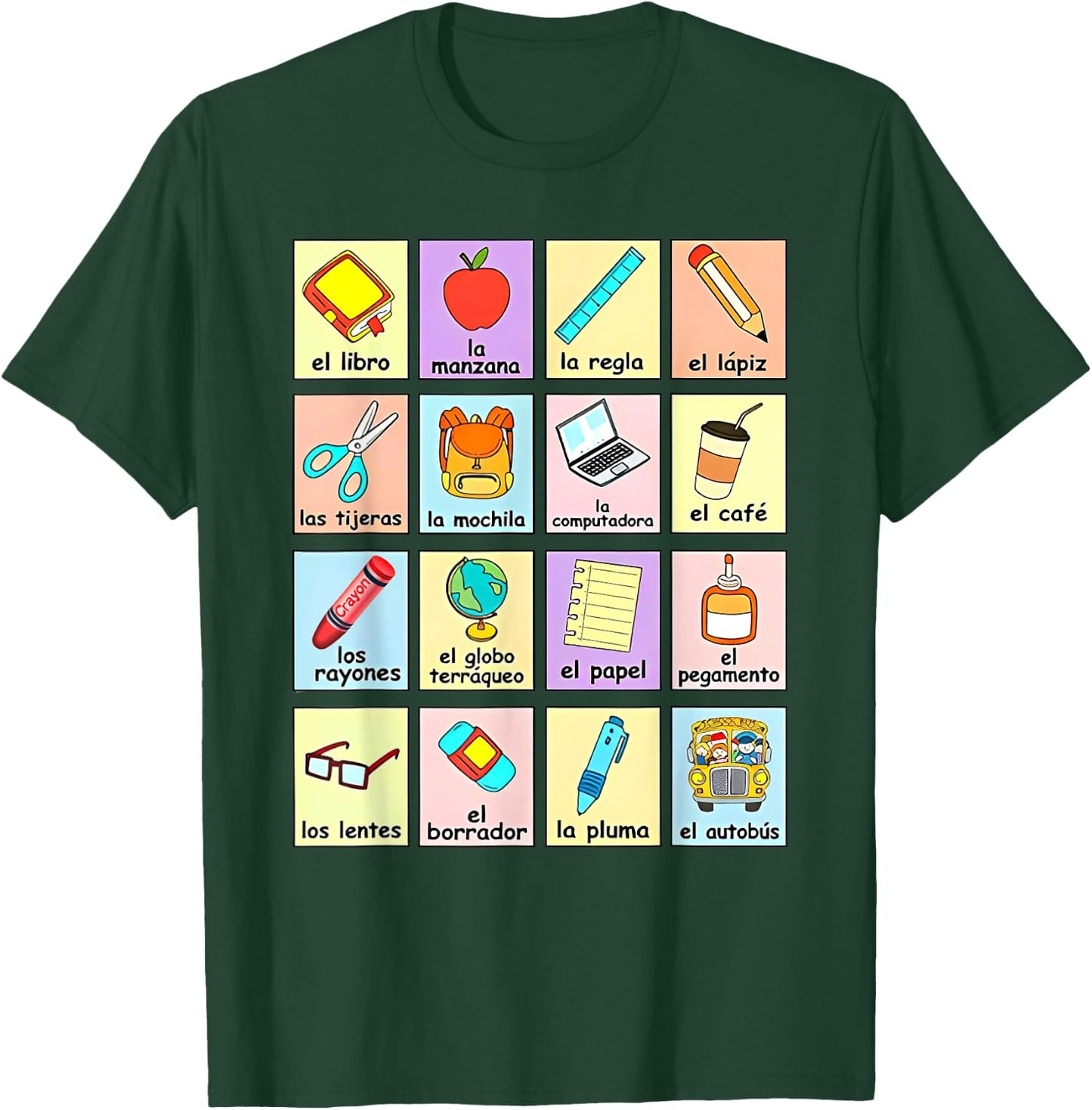 Maestra Bilingual Back to School Spanish Teacher Student T-Shirt - T-Shirt | Forest