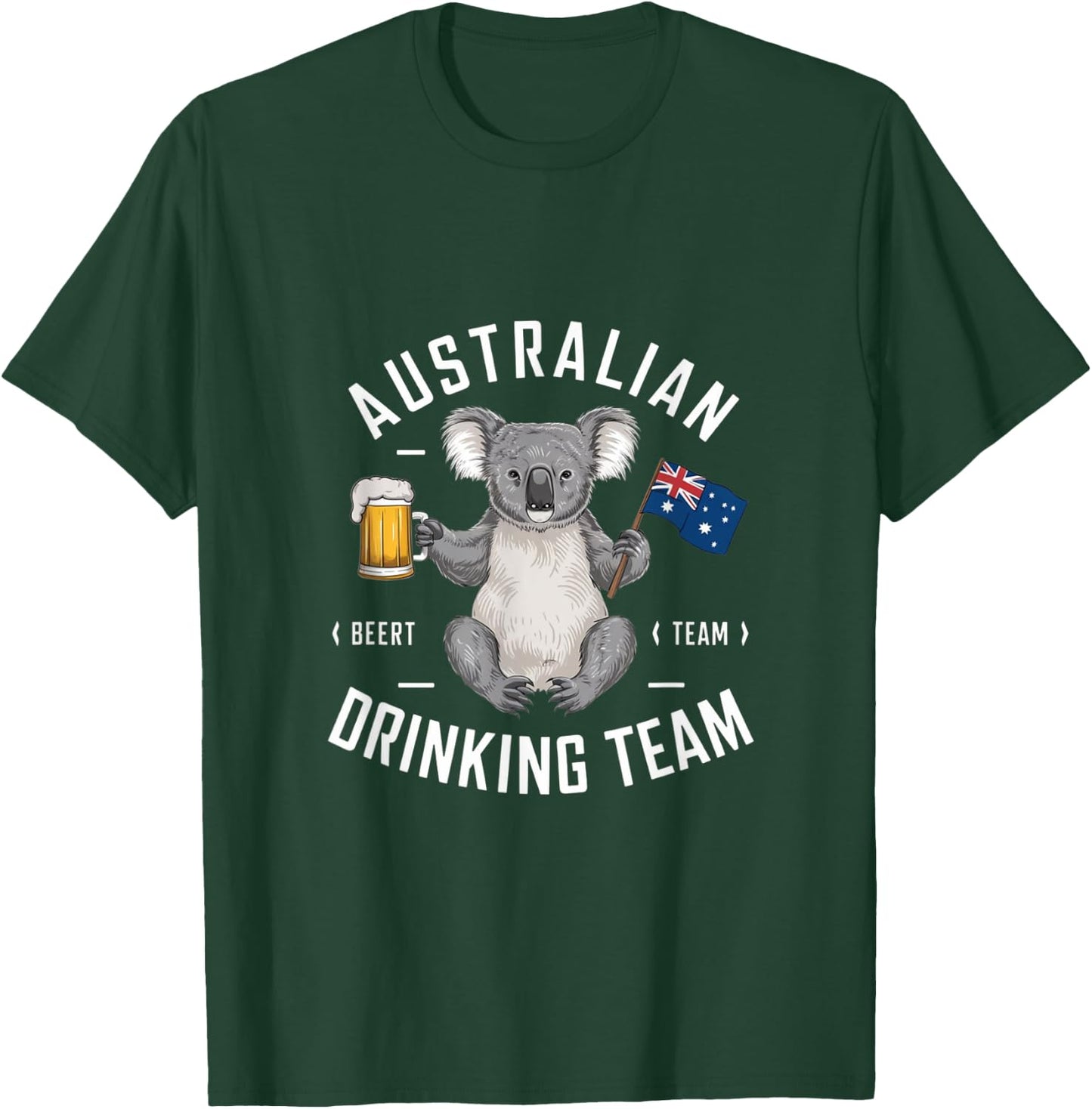 Australian Drinking Team Beer Lover Drinker Australia Koala T-Shirt - T-Shirt | Forest