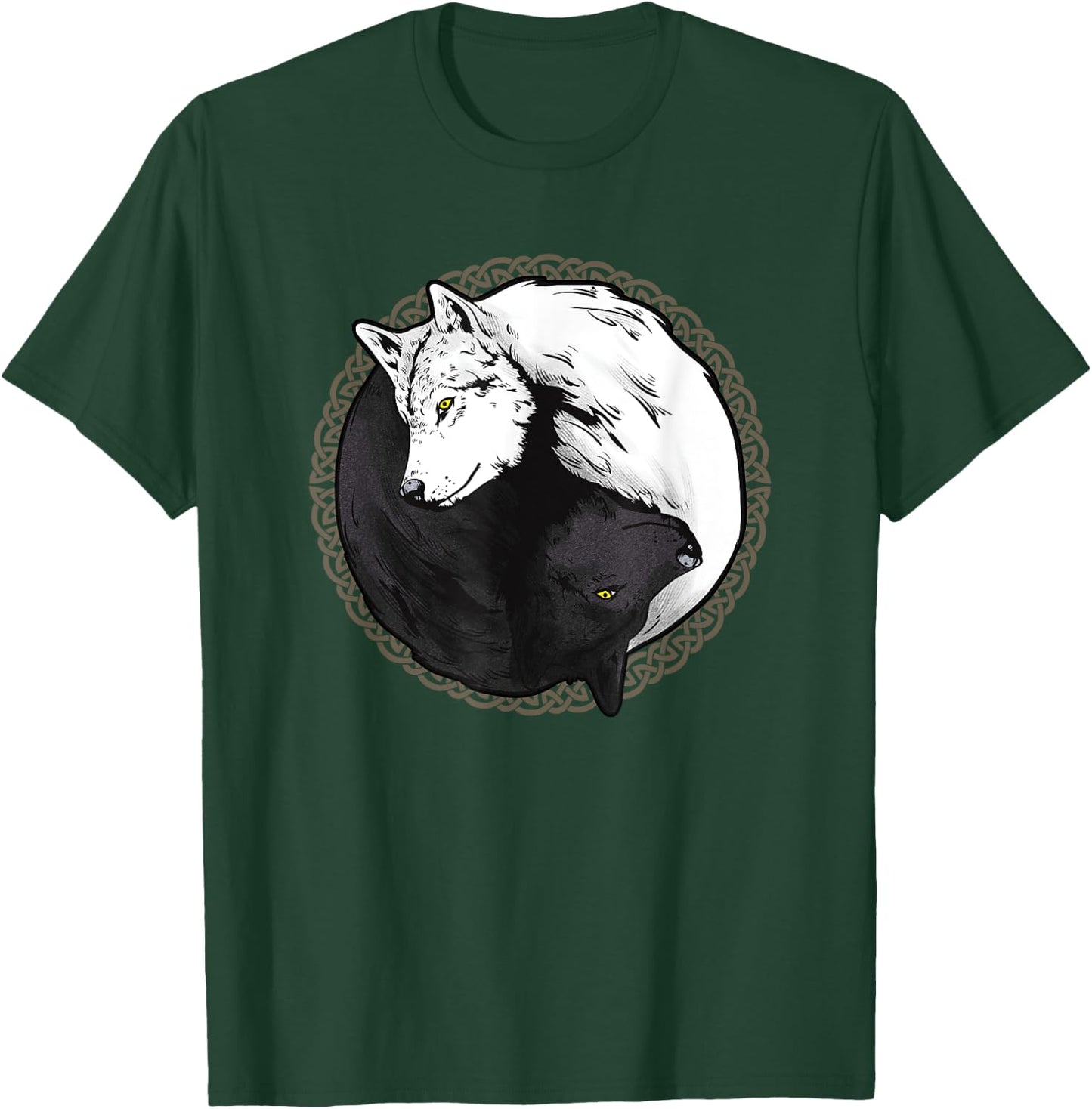 Wolf Shirts, Yin Yang Wolves Animal Gift T-Shirt - T-Shirt | Forest