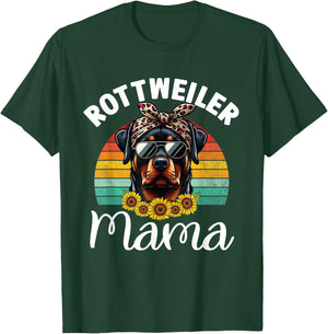 Rottweiler Mom Dog Lovers Rottie Mama Puppy Mother's Day Men Women Girls Kids T-Shirt - T-Shirt | Forest