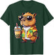 Funny Capybara Summer Hawaii Boba Tea Sunglass Men Women T-Shirt - T-Shirt | Forest