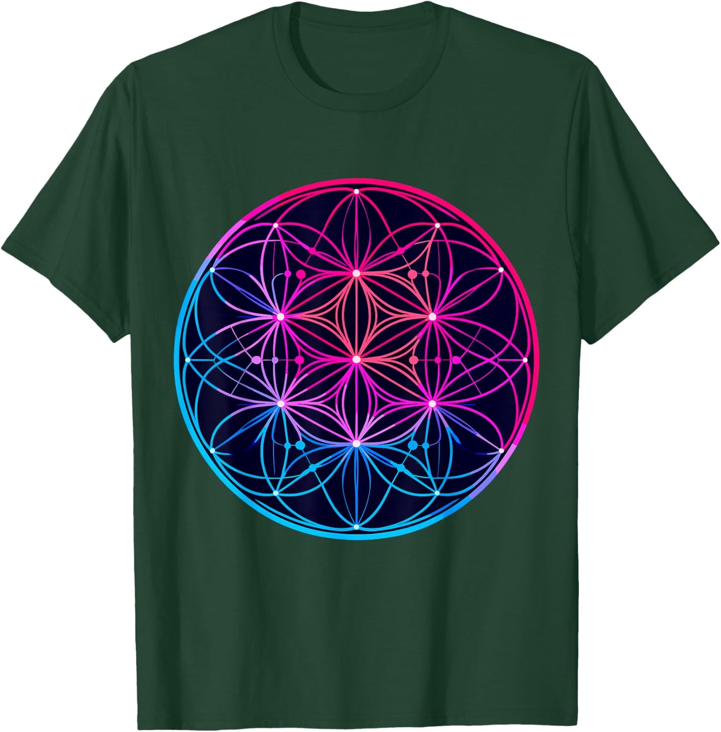 Sacred Geometry Flower of Life T-Shirt - T-Shirt | Forest